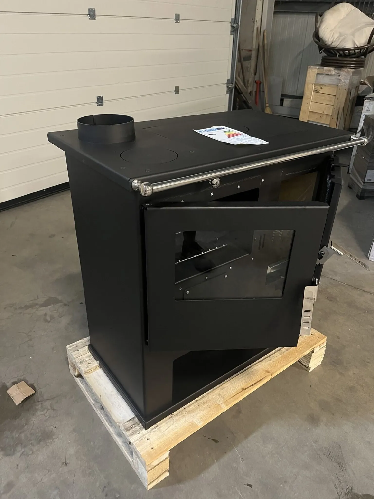 Verso CS Holzherd 7,7 kW - Kaminofen mit Backofen und Kochplatte 150 mm - Image 4