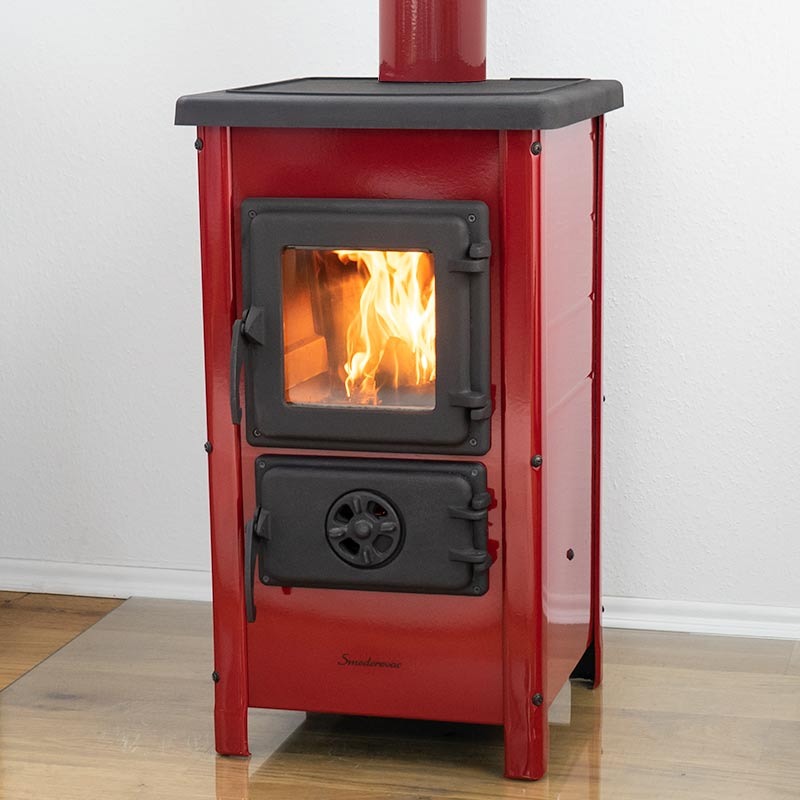 Kaminofen Karl 6 kW - Holzofen mit Schamotteauskleidung Ø Anschluss Oben