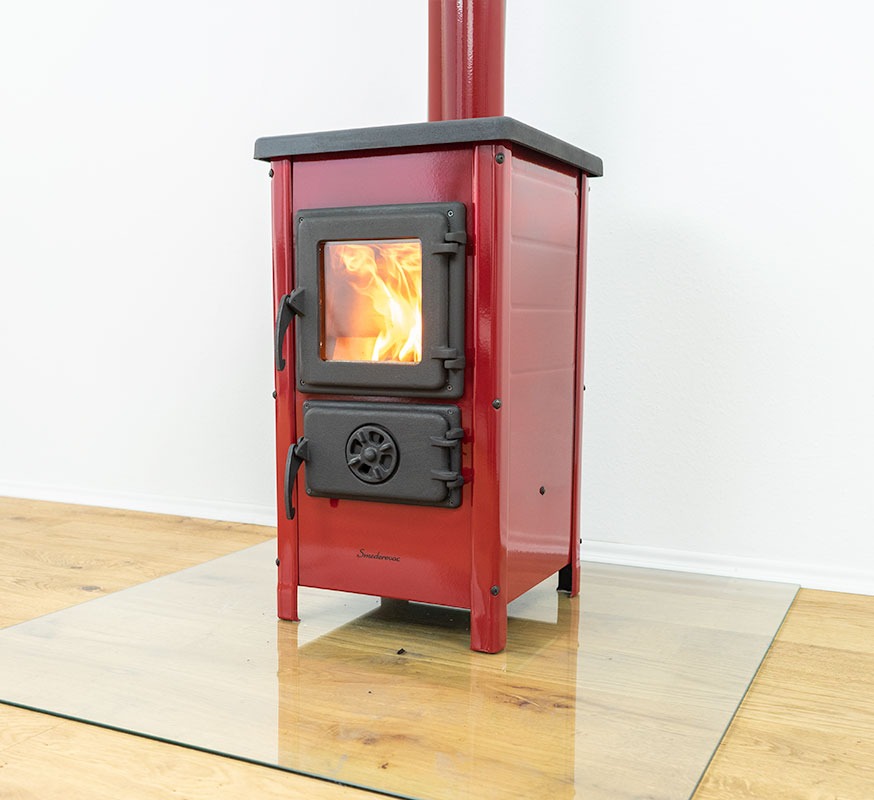 Kaminofen Karl 6 kW - Holzofen mit Schamotteauskleidung Ø Anschluss Oben - Image 6