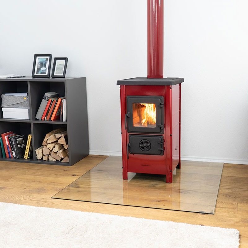 Kaminofen Karl 6 kW - Holzofen mit Schamotteauskleidung Ø Anschluss Oben - Image 4