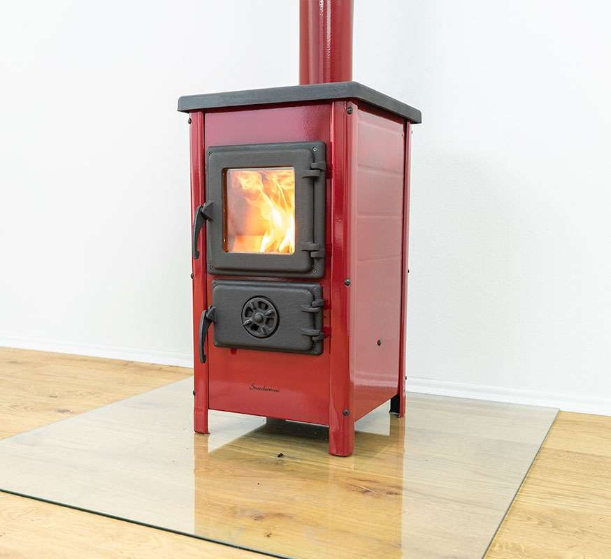 Kaminofen Karl 6 kW - Holzofen mit Schamotteauskleidung Ø Anschluss Oben - Image 5
